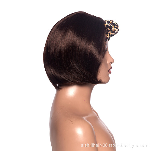 Aishili factory wholesale wig headband short straight bob hair headband wigs for black women